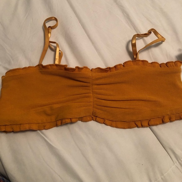 Ruffle synched bandeau top - Picture 1 of 6